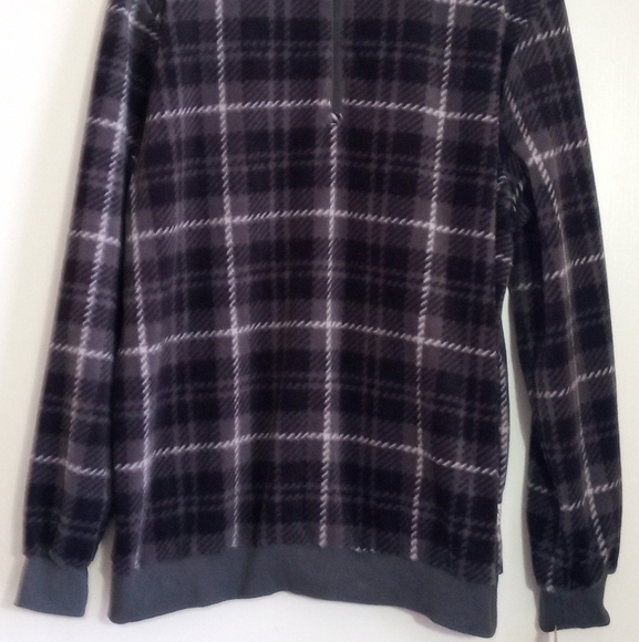 Frye & Co plaid half zip fleece pullover top men's size Xlarge NWT - Picture 2 of 8